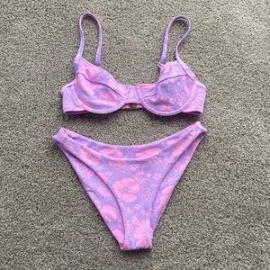 Kulani Kinis Purple and Pink Floral Bikini
